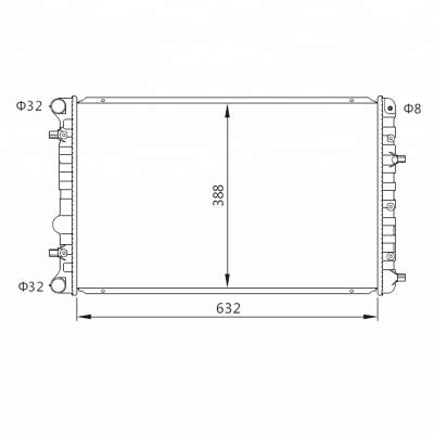 China Auto Core Aluminum Plastic Reservoir Radiator For VOLKSWAGEN FOX (5Z)“05-/MT/OEM 5Z0121253D for sale