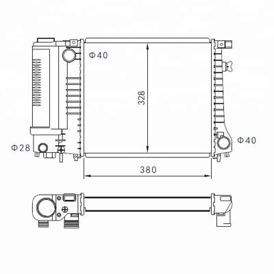 China Core Aluminum Plastic Reservoir Auto Radiator For BMW 3 E30 316i/318i '82-/MT/OEM 1719024/17111719300 for sale