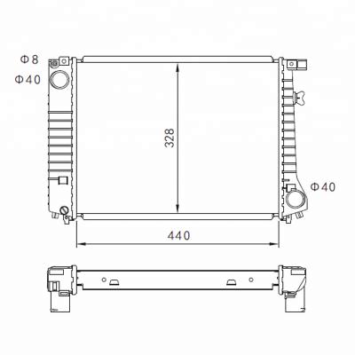 China Aluminum Core Plastic Reservoir For BMW 3 E30 320i 325i 325ix'82-/MT Auto Car Cooling System Radiator OEM 1712821/1719256 for sale