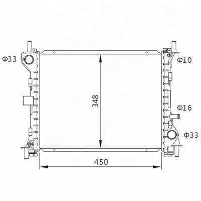 China Aluminum Core Plastic Tank For FORD FOCUS Vehicle Air Conditioning System Parts Factory Price Auto Radiator 1061185/98AB8005JB/98AB8005JC/1671968 for sale