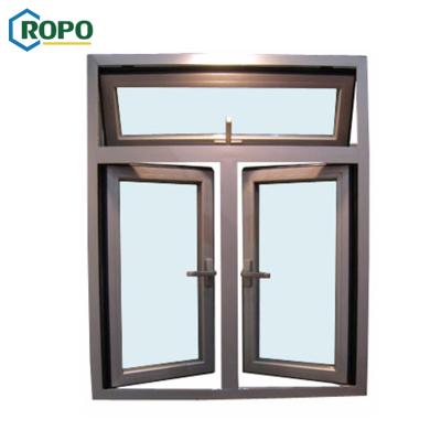 China Big Low Price Magnetic Australian Standard Glass Impact Hurricane Screen Chandelier Aluminum Triple Casement Windows for sale