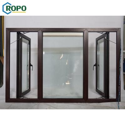 China 10 Year Warranty New Design Glaze Magnetic Screen Double Dangle French Casement Aluminum Window for sale