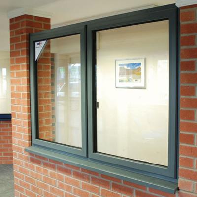 China As2208 Screen Casement Magnetic Glass Powder Coat Alu Aluminum Window for sale