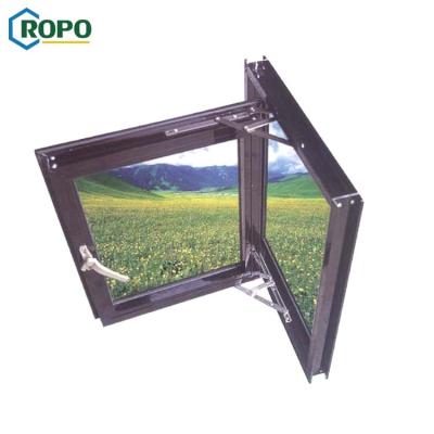 China Black Modern Magnetic Single Screen Small Casement Soundproof Aluminum Window for sale