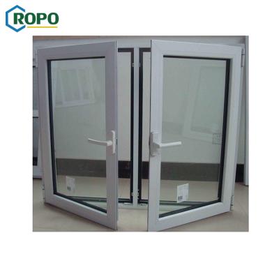 China Magnetic Screen General Outside Opening White Aluminum Frame Casement Window for sale