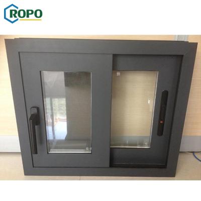 China AS2208 Magnetic Cheap Black Aluminum Screen Profile Frame Slide Window for sale