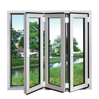 China Magnetic Folding Kitchen Screen Accordion Aluminum Interior Window For House for sale