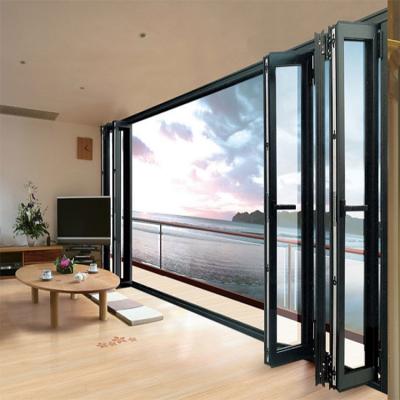 China AS2208 Waterproof Hurricane Proof China Sash Custom Aluminum Folding Door for sale