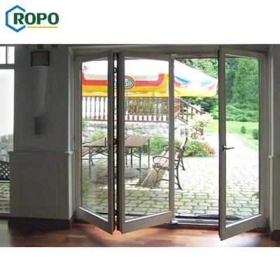 China 10 Years Warranty Waterproof Balcony Design Exterior Glass Aluminum Folding Door for sale