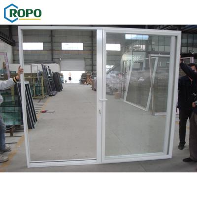 China AS2047 Modern Custom Modern Exterior Glass Patio Slide Aluminum Door for sale