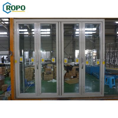 China Waterproof Australian Standard Commercial Aluminum Patio Accordion Room Stacker Comfort Proof Hurricane Door Bifold Design for sale