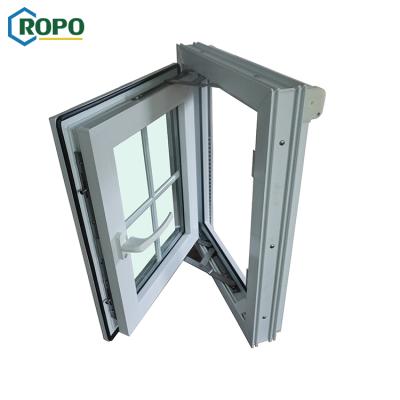 China Wholesale AS2047 Magnetic Hurricane Proof Double Screen Chandelier Upvc View Swing Casement Window for sale