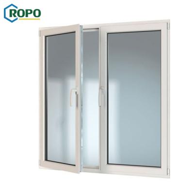 China Screen NZS4211 Hurricane Proof Bathroom Mullion Curtain Upvc Magnetic Swing Window for sale