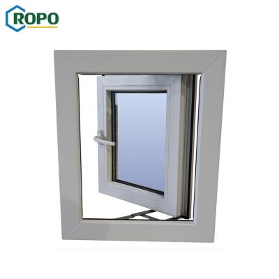 China Magnetic Screen AWA And WERS Certified Double Glaze Hurricane Impact PVC Frame Casement Window for sale