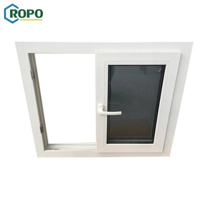 China AS2208 Screen Hurricane Proof Factory Price Gloss House PVC Magnetic Double Slide Window for sale