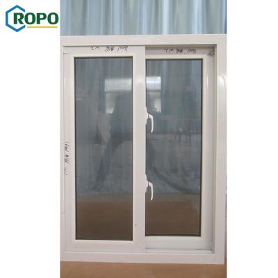 China Magnetic PVC Profile Glass Price Balcony Hurricane Proof Screen NZS4211 French Slide Window for sale