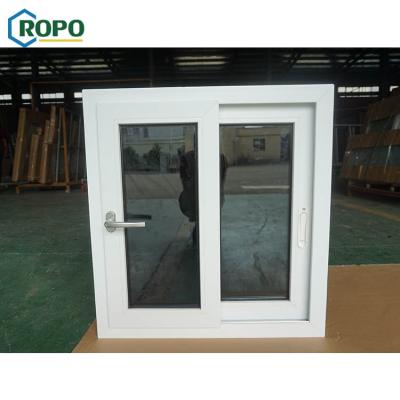 China 10 Year Warranty Miami Hurricane Philippines Price Double Proof Magnetic Screen High Rise Glass Slide Upvc Windows for sale