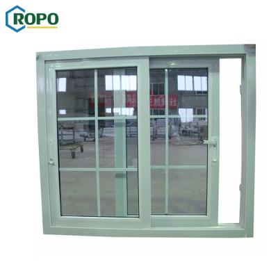 China Magnetic Screen AWA And WERS Certified 2 Way PVC Grill Design Slide Window For Home for sale