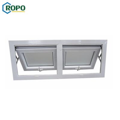 China Magnetic Screen Bathroom Standard Size Two Ventilation Awning Window for sale