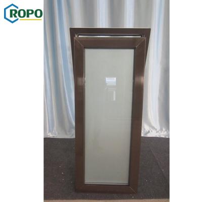 China Magnetic Screen Narrow Opening Out Of Awning Window With Glass Blinds for sale