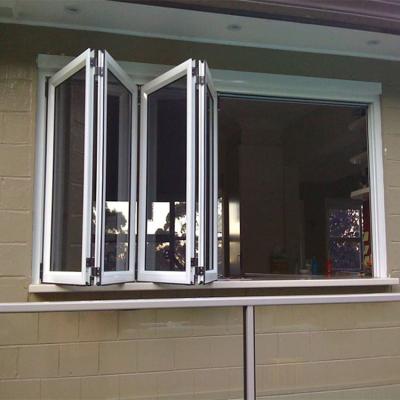 China Australia Standard Hurricane Proof Interior Glass Price Folding Screen Bifold Window for sale