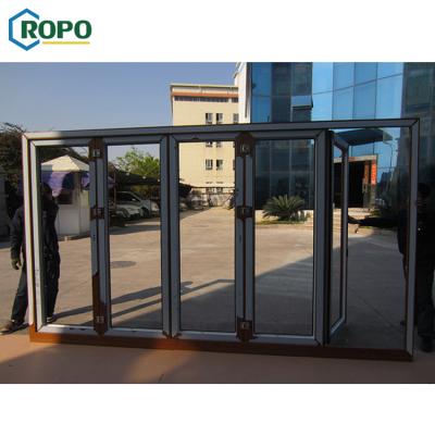 China Modern NZS4211 Hurricane Proof Glass Office Plastic Fabrication Folding PVC Door for sale