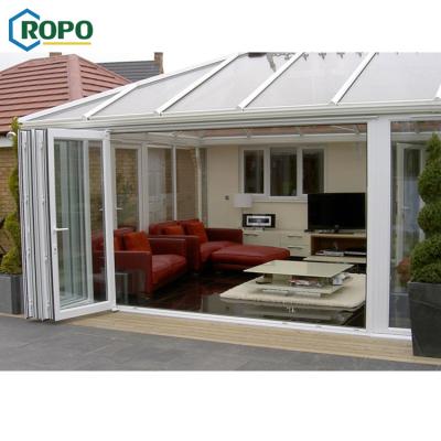 China Modern AWA And WERS Certified PVC Double Glaze Cheap Folding Storm Bifold Door for sale