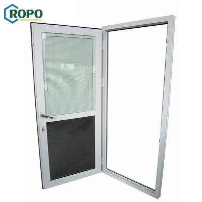 China Modern PVC Balcony AGGA Hurricane Double Glass Hurricane Heavy Duty Swing Door For Home for sale