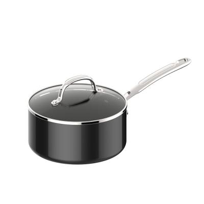 China Sustainable New Design 20cm High Temperature Lacquer Milk Cooking Pot Aluminium Multifunctional Saucepan for sale