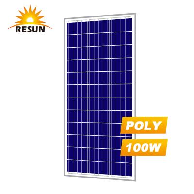 China Anodized Aluminum Alloy TUV Certified PV Solar Module Poly Solar Panel 100W for sale