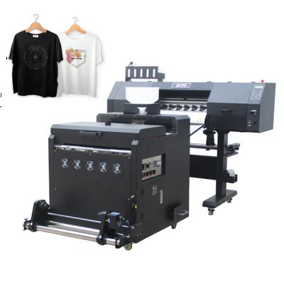 China Garment Shops Udefine Hot Sale 24inch DTF Printer and 60cm Shake Powder Machine Space Saving Package for T-shirt Printing for sale