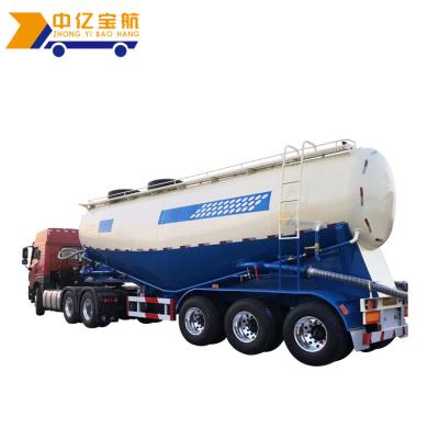 China 50cbm 60ton Truck Trailer 3 Axle Coal Fly Ash Bulk Cement Silo Tank Flour Transport Powder Semi Trailer 50t For Mixer Truck for sale