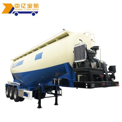 China Truck Trailer 60 Ton Ce Certification 3 Axle Dry Bulker Cement Tank Supply Carrier Tanker Bulk Semi Trailer Sale In UAE for sale