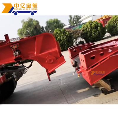 China Axle Removable Detachable Gooseneck Front Multi Truck Trailer Price Load Low Bed Low Bed 100 Ton Semi Trailer for sale