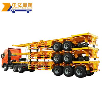 China Truck Trailer 40ft Container Chassis Dolly Skeleton Semi Trailer Frame Manufacture for sale