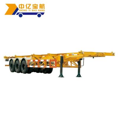 China 40 Foot Footer Axle Size 20 Truck Trailer 3 40 Foot Skeleton Port Truck Container Semi Trailer Chassis Sale for sale