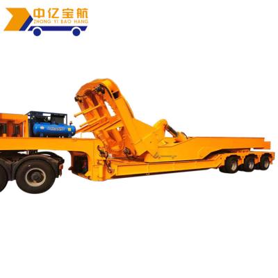 China Special for wind turbine blade power equipment special transport 3 lines 6 axles 64m to 85m special power equipment transport wind turbine blade turbine blade bed low semi trailer for sale