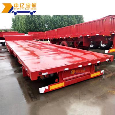 China Cheap High Strength Steel Frame Cargo Container Low Neck Truck Trailer 50tons Goose Bed Boy Bed Trailer Pickup Semi for sale