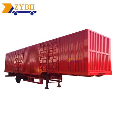 China Other Side Open Express Trailers 40ft Rear Door Safe Box Van Type Utility Cargo Semi Trailers Trucks for sale