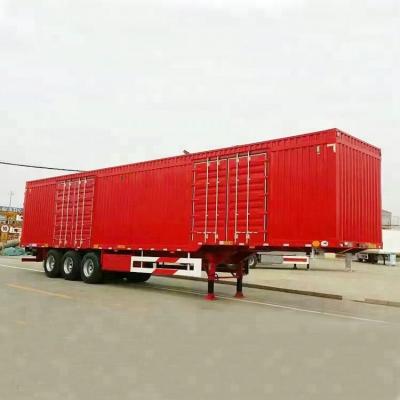 China Lightweight 48ft 40ft Gooseneck Refrigeration Aluminum Red Case Van Semi Trailer Vietnam Narrow for sale