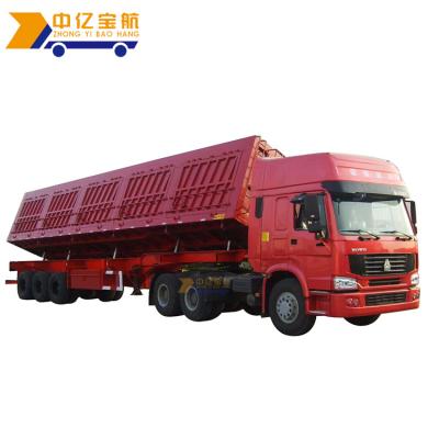 China Hydraulic Semi Truck Trailer 20ft 40ft Container 3 Way Tip Trailer Dumper, Dump Box Semi Trailer for sale