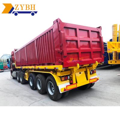 China Truck Trailer 25 45 Dump Tipper Truck Semi Trailer 60 Cubic Meter Tractor End 3 Axles for sale