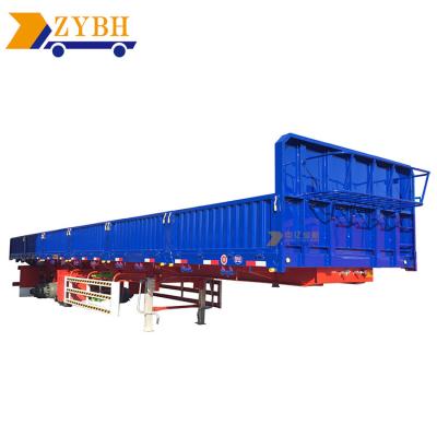 China Truck Trailer 3 Ton 45ft Dump Side Wall Trailer Truck Tractor Axle 60 Tipper Lorry Tip Self Load Container Semi for sale