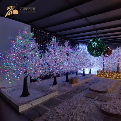 China Custom Project Customization RGB LED Artificial Christmas Maple Trees Decorative Light for sale