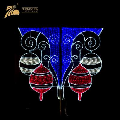 China Professional Commercial Use Custom Project Merry Christmas Butterfly Sculpture LED Pattern Decorative Rope Lights for sale