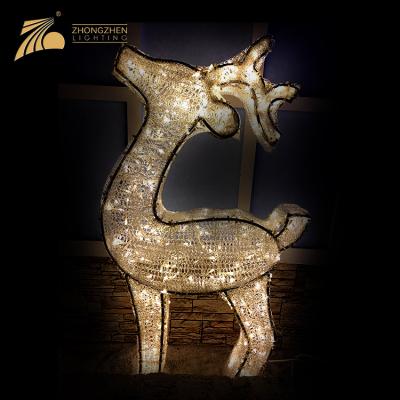 China Holiday Commercial Decoration Environmental Protection Usage Custom 3D Deer LED Pattern Light for sale