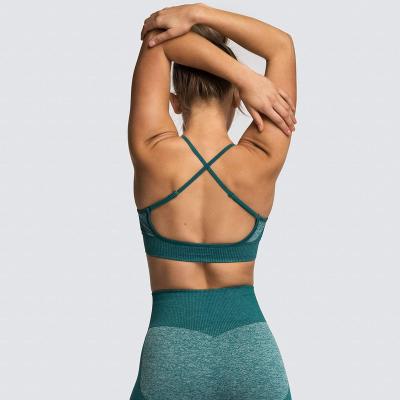 China Yoga Fitness Gym Wear Sports Bra Sportswear Fitness Gym Wear Vest Backless Sexy Breathable Active Sports Jogging Bra and Yoga Wear for sale