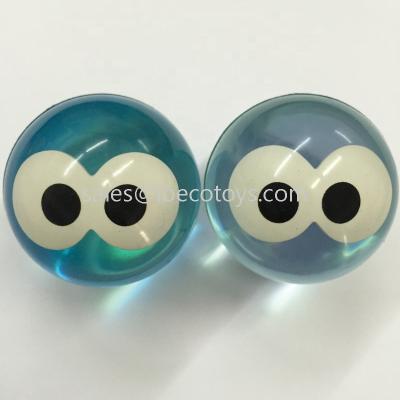 China Sports Toys 27mm Eye Bouncing Rubber Ball Toys For Bulk Vending Machine for sale