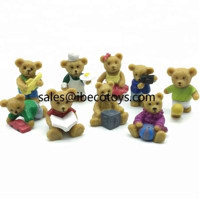 China Eco-friendly PVC Mini Teddy Bears Toy For Candy Surprise Eggs for sale