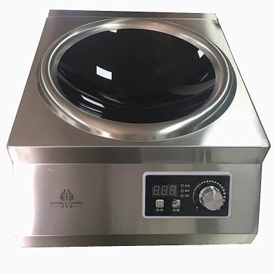 China Car restaurant hotel kitchen stainless steel cooktop 3.5KW single commercial induction cooker wok for sale